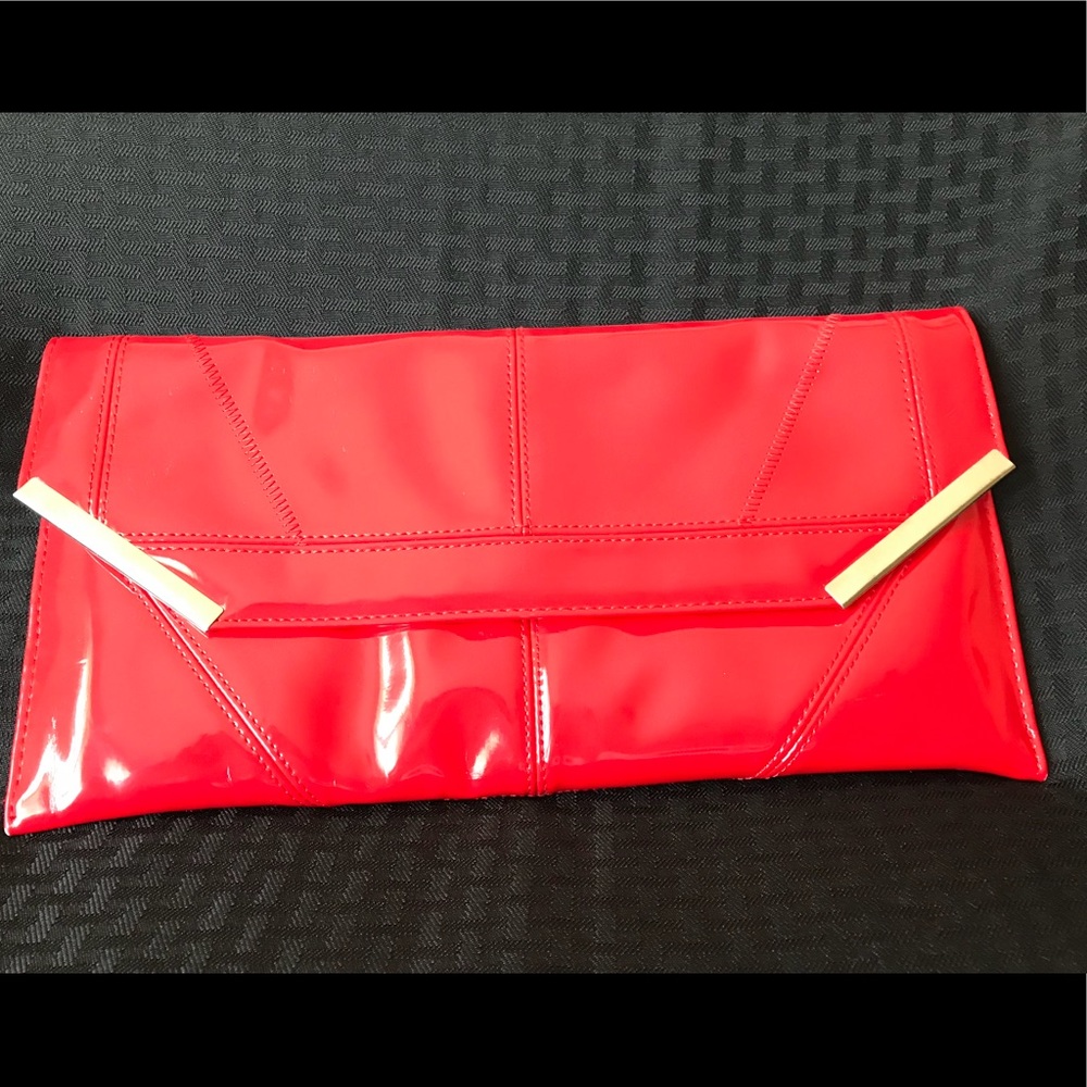 Red elegant envelope crossbody bag